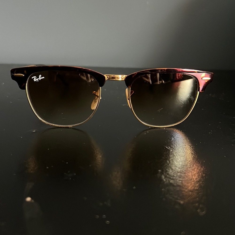Ray-Ban Clubmaster Metal Tortoise Sunglasses Polarized RB3716 9008/51